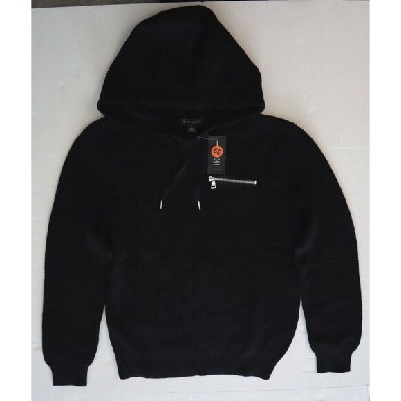 Inc International Concepts Men's Sz M Deep Black Wolfie Hoodie Sweatshirt - Picture 1 of 7